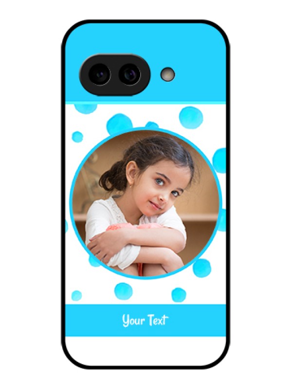 Custom Pixel 9A 5G Custom Metal Phone Case - Blue Bubbles Pattern Design