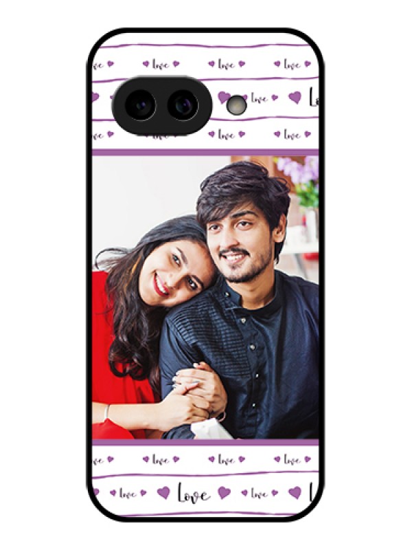 Custom Pixel 9A 5G Custom Metal Phone Case - Couples Heart Design
