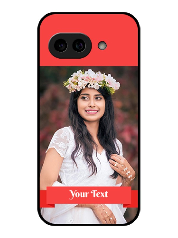 Custom Pixel 9A 5G Custom Metal Phone Case - Simple Red Color Design