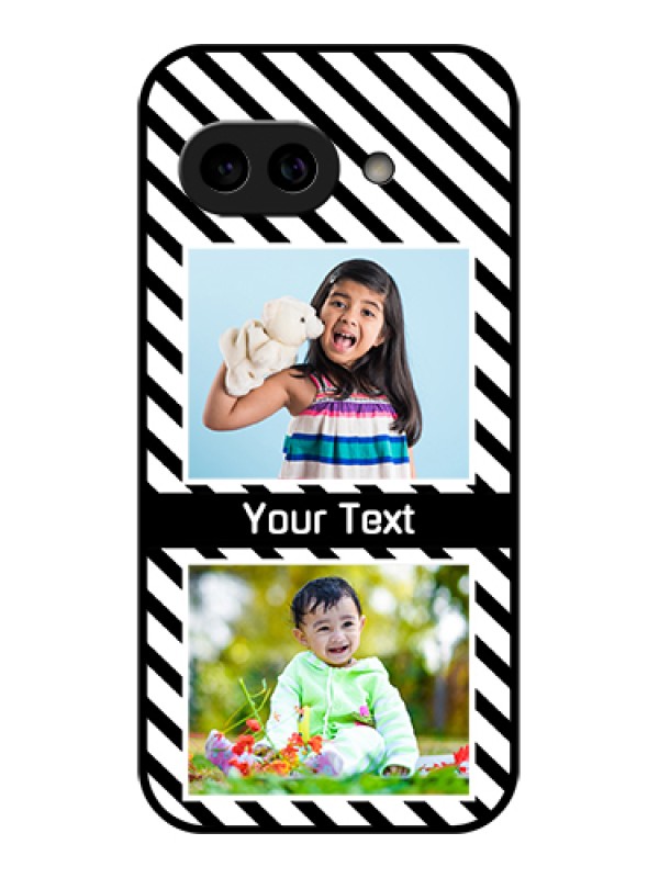 Custom Pixel 9A 5G Custom Metal Phone Case - Black And White Stripes Design