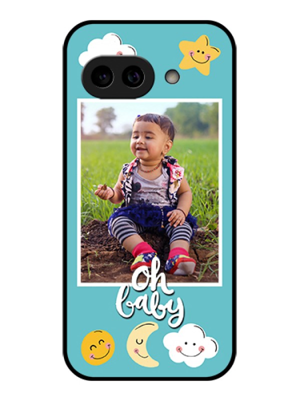 Custom Pixel 9A 5G Custom Metal Phone Case - Smiley Kids Stars Design