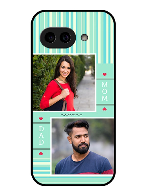 Custom Pixel 9A 5G Custom Metal Phone Case - Mom and Dad Pic Design