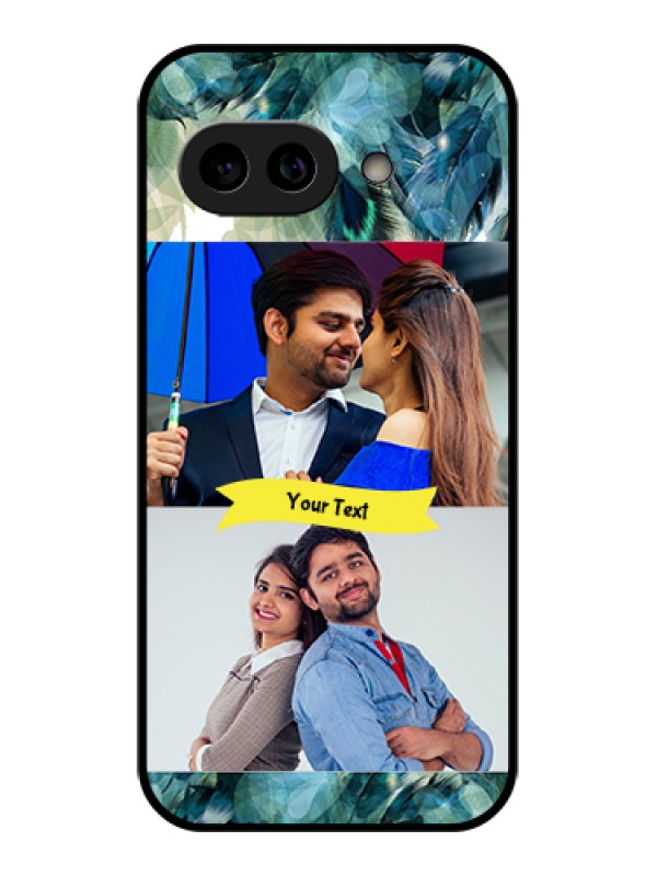 Custom Pixel 9A 5G Custom Metal Phone Case - Image With Boho Peacock Feather Design