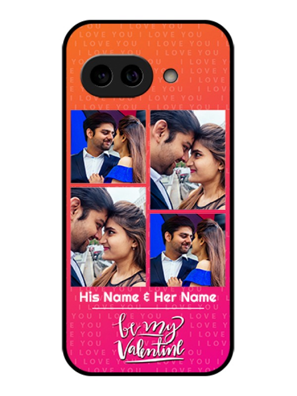 Custom Pixel 9A 5G Custom Metal Phone Case - I Love You Pink Design