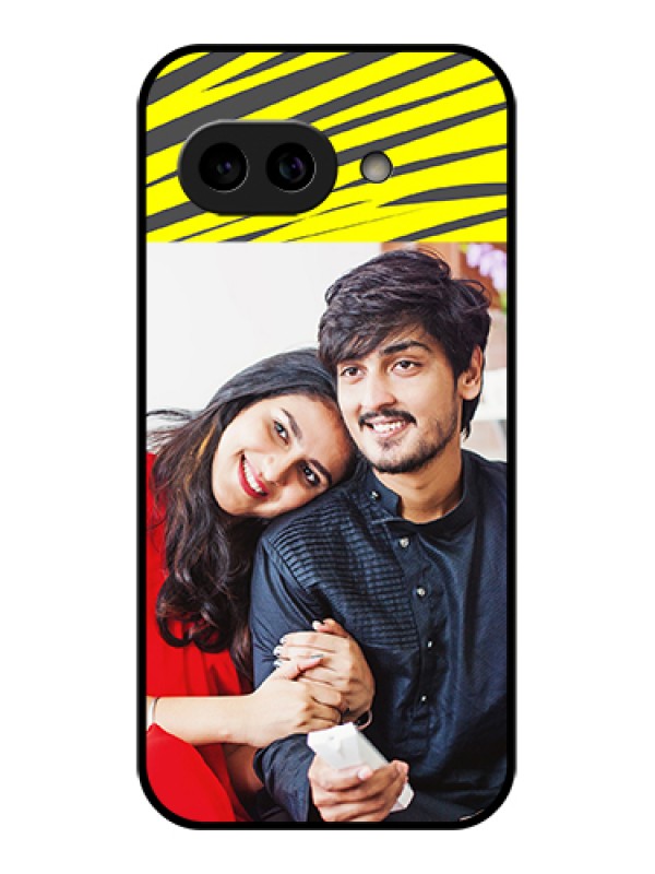 Custom Pixel 9A 5G Custom Metal Phone Case - Yellow Abstract Design