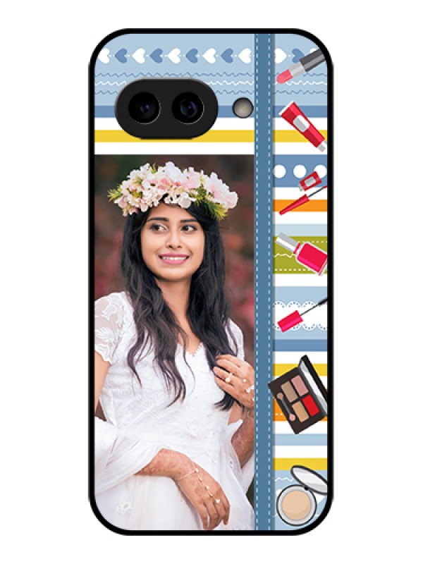 Custom Pixel 9A 5G Custom Metal Phone Case - Makeup Icons Design