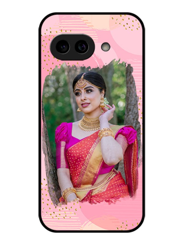 Custom Pixel 9A 5G Custom Metal Phone Case - Gold Glitter Splash Design