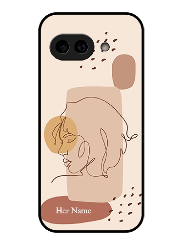 Custom Pixel 9A 5G Custom Metal Phone Case - Calm Woman Line Art Design