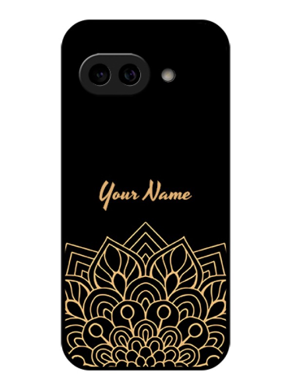 Custom Pixel 9A 5G Custom Metal Phone Case - Golden Mandala Design