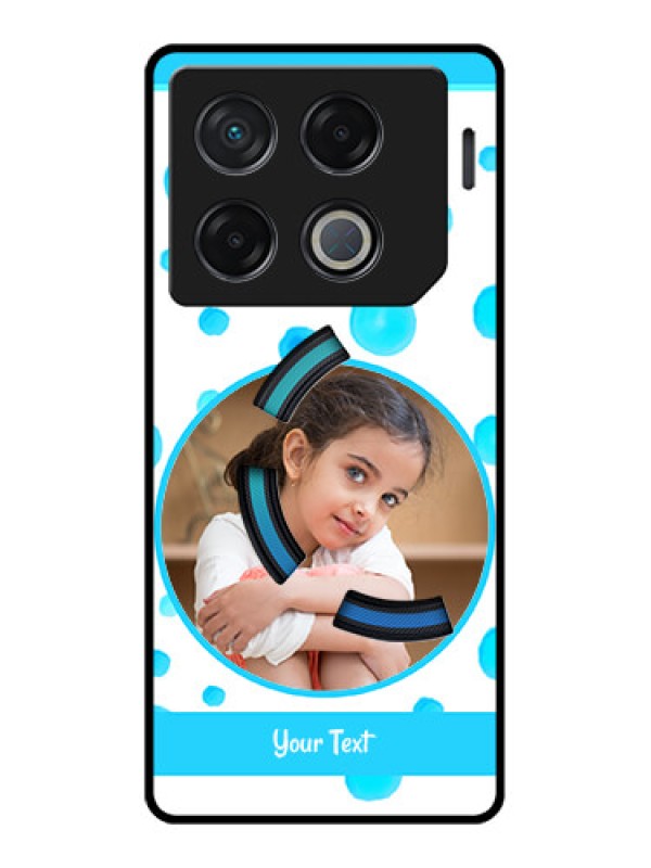 Custom Infinix Gt 20 Pro Custom Metal Phone CaseBlue Bubbles Pattern Design