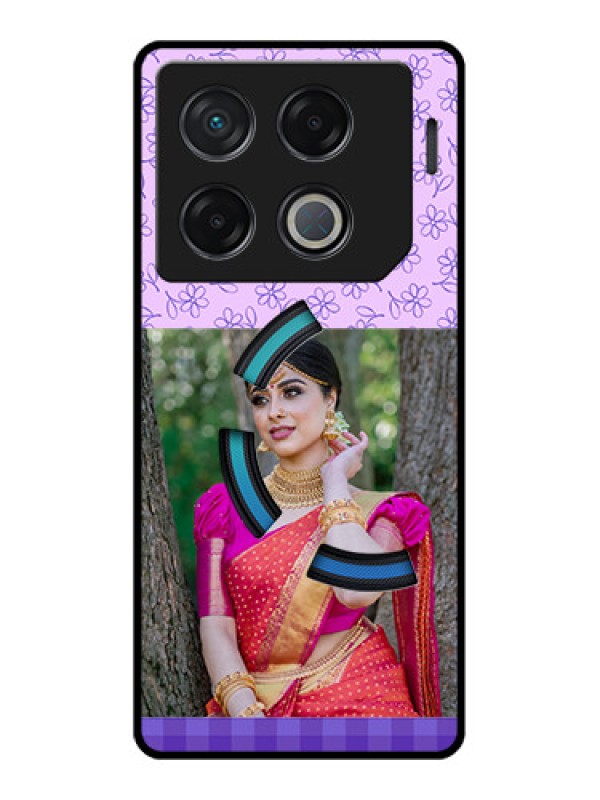 Custom Infinix Gt 20 Pro Custom Metal Phone CasePurple Floral Design