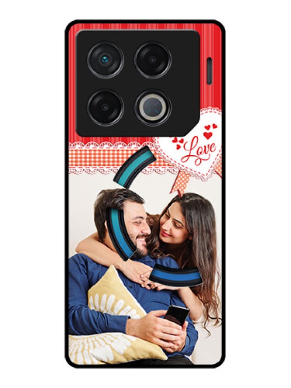 Custom Infinix Gt 20 Pro Custom Metal Phone CaseRed Love Pattern Design