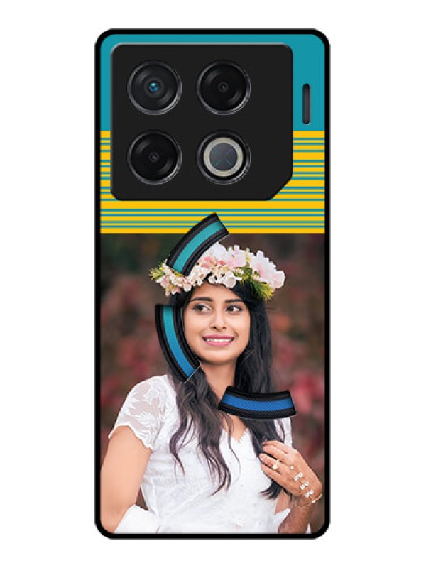 Custom Infinix Gt 20 Pro Custom Metal Phone CaseYellow and Blue Design