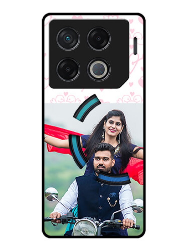 Custom Infinix Gt 20 Pro Custom Metal Phone CasePink Flying Heart Design