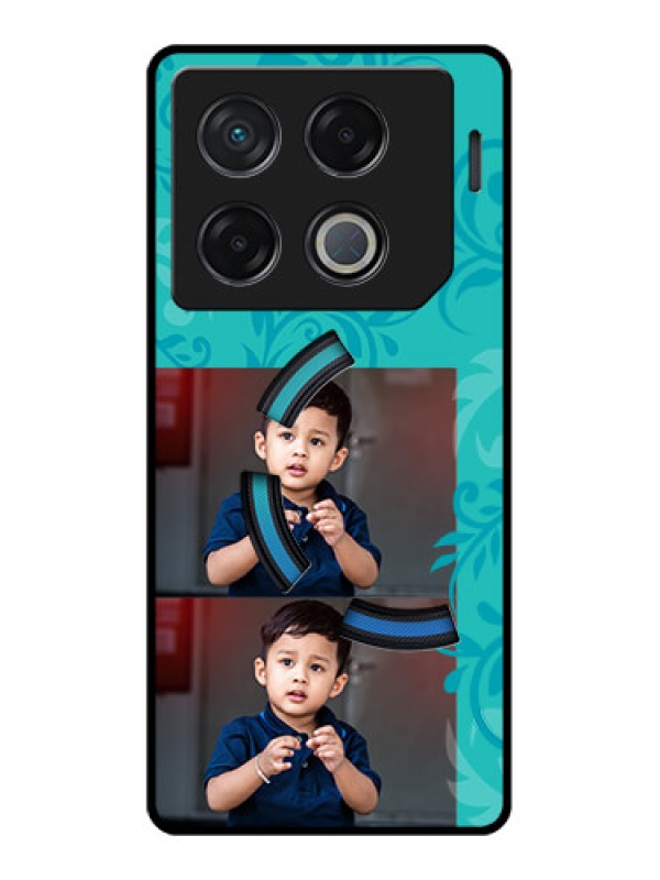 Custom Infinix Gt 20 Pro Custom Metal Phone CaseWith Photo And Green Floral Design