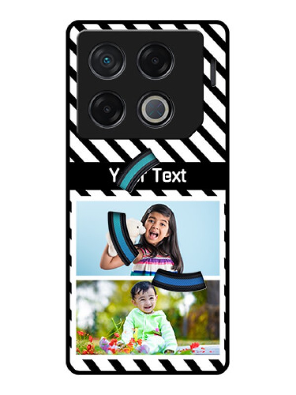 Custom Infinix Gt 20 Pro Custom Metal Phone CaseBlack And White Stripes Design