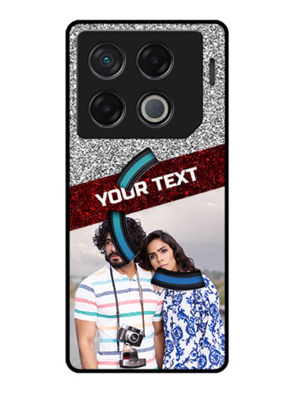 Custom Infinix Gt 20 Pro Custom Metal Phone CaseImage Holder With Glitter Strip Design