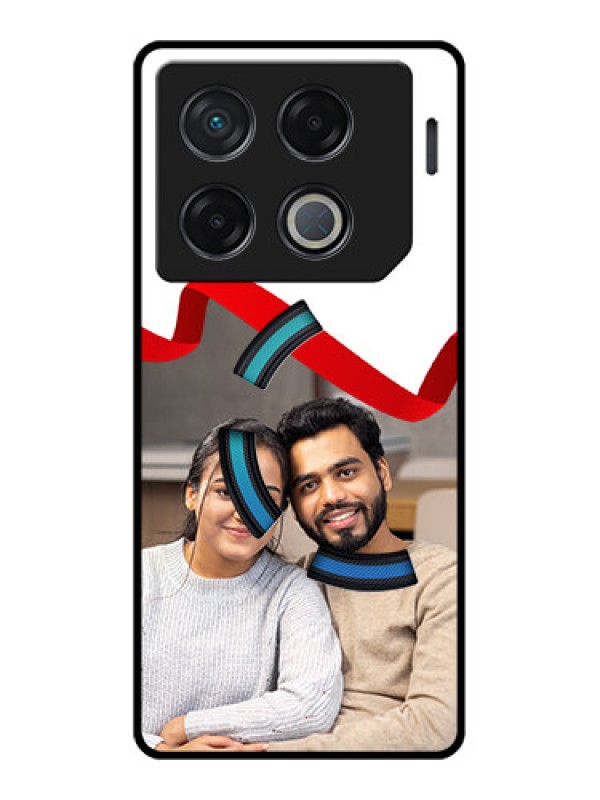 Custom Infinix Gt 20 Pro Custom Metal Phone CaseRed Ribbon Frame Design