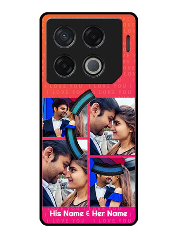 Custom Infinix Gt 20 Pro Custom Metal Phone CaseI Love You Pink Design