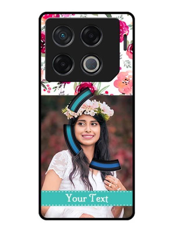 Custom Infinix Gt 20 Pro Custom Metal Phone CaseWater Colors Floral Design