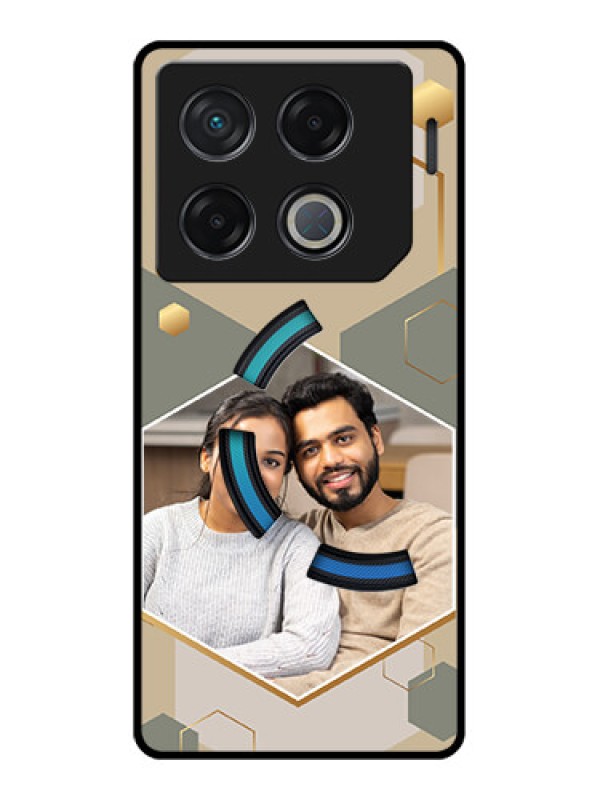 Custom Infinix Gt 20 Pro Custom Metal Phone CaseStylish Hexagon Pattern Design