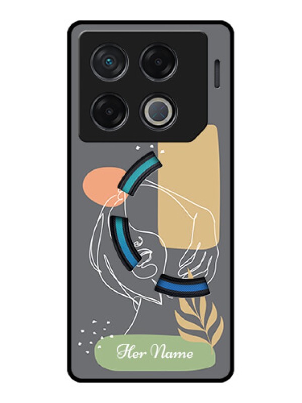 Custom Infinix Gt 20 Pro Custom Metal Phone CaseGazing Woman Line Art Design