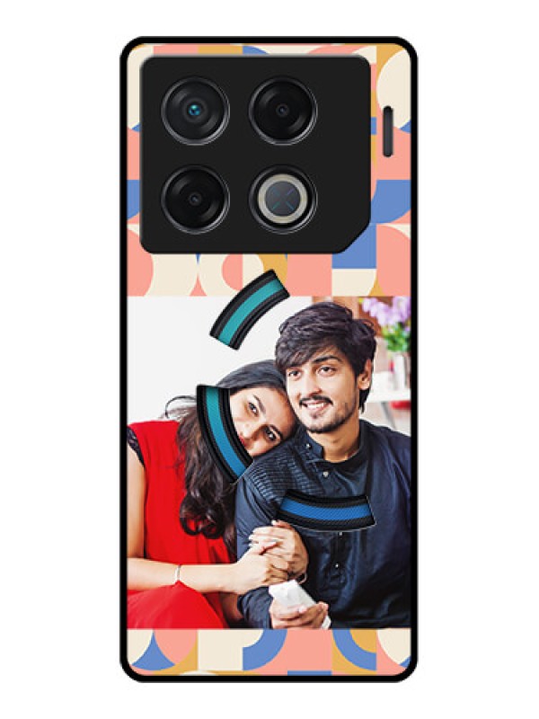 Custom Infinix Gt 20 Pro Custom Metal Phone CaseSemi - Circle Maze Pattern Design