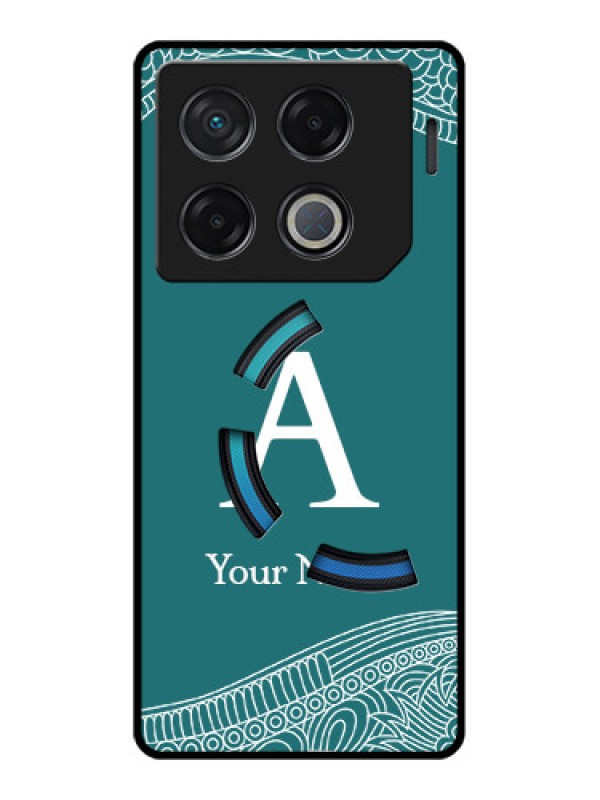 Custom Infinix Gt 20 Pro Custom Metal Phone CaseLine Art Pattern With Custom Name Design