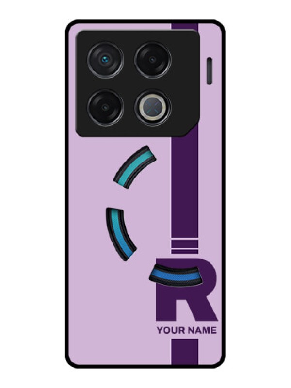 Custom Infinix Gt 20 Pro Custom Metal Phone CaseSimple Dual Tone Stripe With Name Design