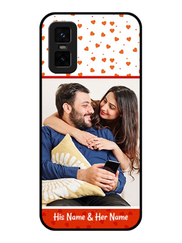 Custom infinix-gt-30-pro-5g Custom Metal Phone Case - Orange Love Symbol Design