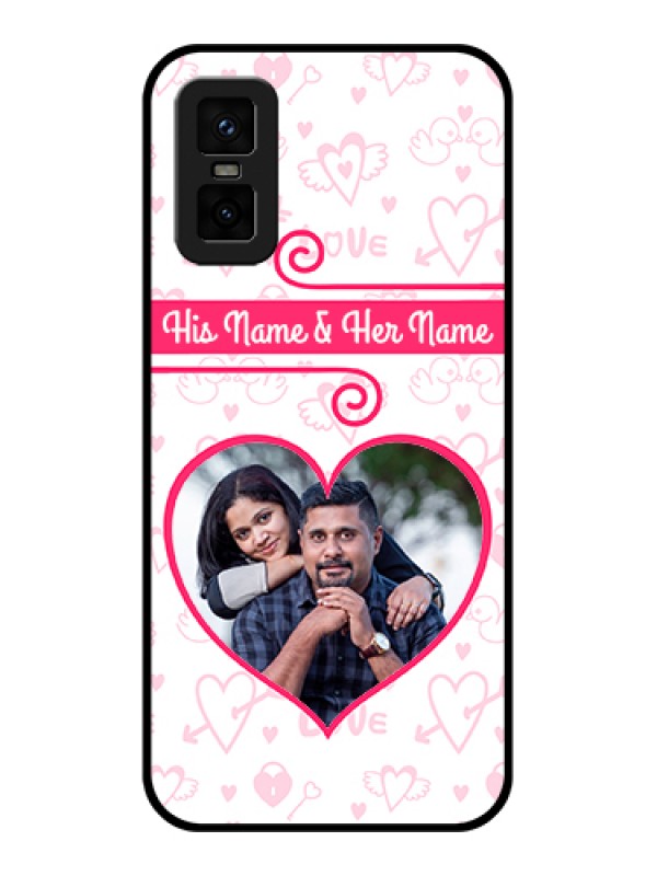 Custom infinix-gt-30-pro-5g Custom Metal Phone Case - Heart Shape Love Design