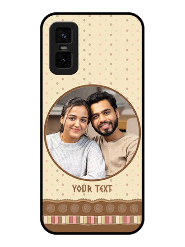 Custom infinix-gt-30-pro-5g Custom Metal Phone Case - Brown Dotted Mobile Case Design