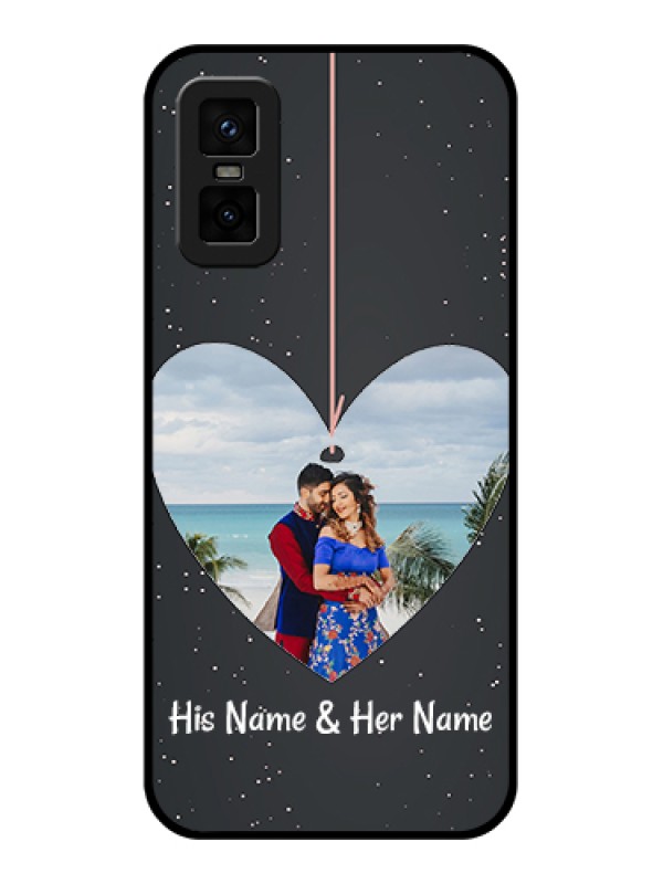 Custom infinix-gt-30-pro-5g Custom Metal Phone Case - Hanging Heart Design