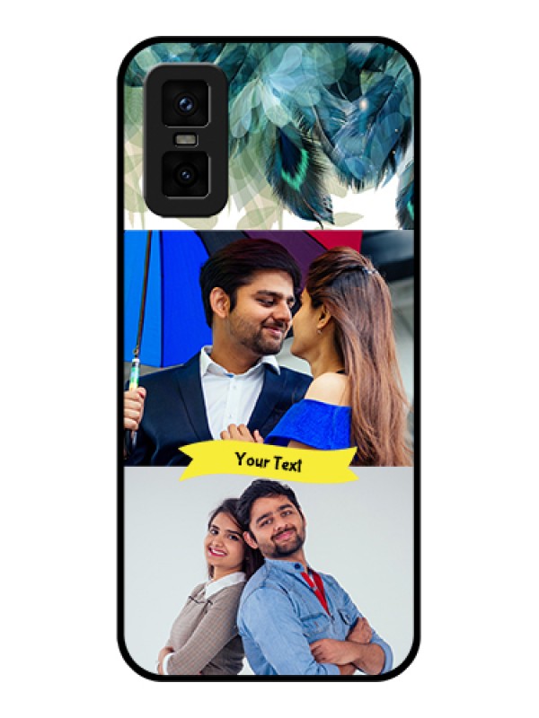 Custom infinix-gt-30-pro-5g Custom Metal Phone Case - Image With Boho Peacock Feather Design