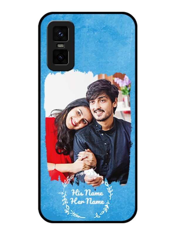 Custom infinix-gt-30-pro-5g Custom Metal Phone Case - Blue Color Vintage Design