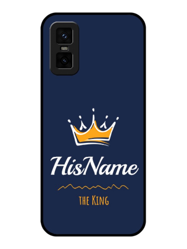 Custom infinix-gt-30-pro-5g Custom Metal Phone Case - King With Name Design