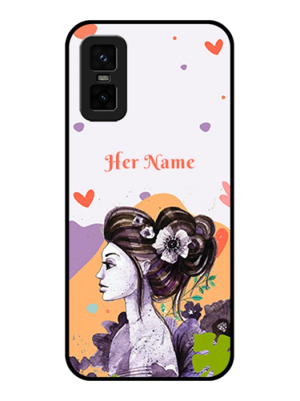 Custom infinix-gt-30-pro-5g Custom Metal Phone Case - Woman And Nature Design