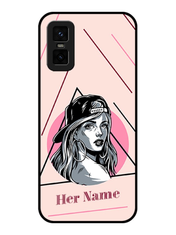Custom infinix-gt-30-pro-5g Custom Metal Phone Case - Rockstar Girl Design