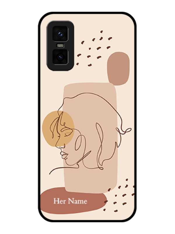Custom infinix-gt-30-pro-5g Custom Metal Phone Case - Calm Woman Line Art Design