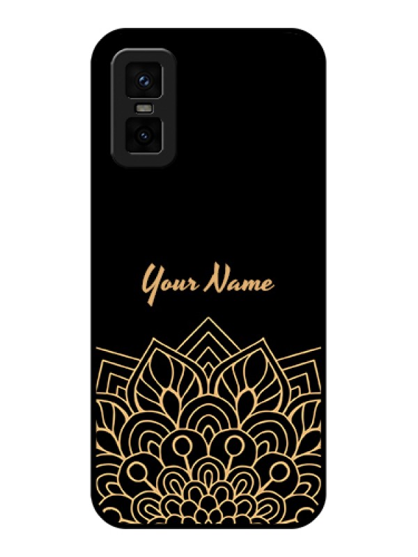 Custom infinix-gt-30-pro-5g Custom Metal Phone Case - Golden Mandala Design