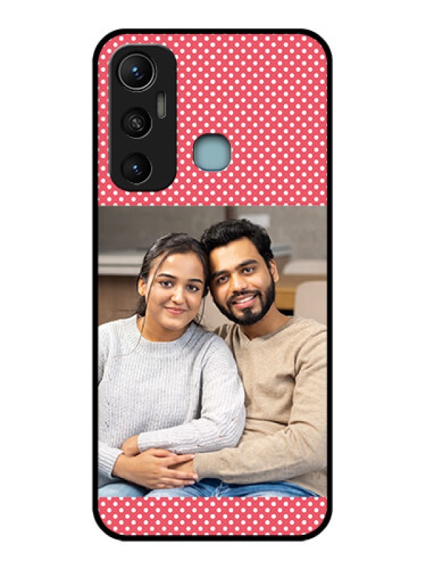 Custom Infinix Hot 11 Custom Metal Phone CaseWhite Dotted Design