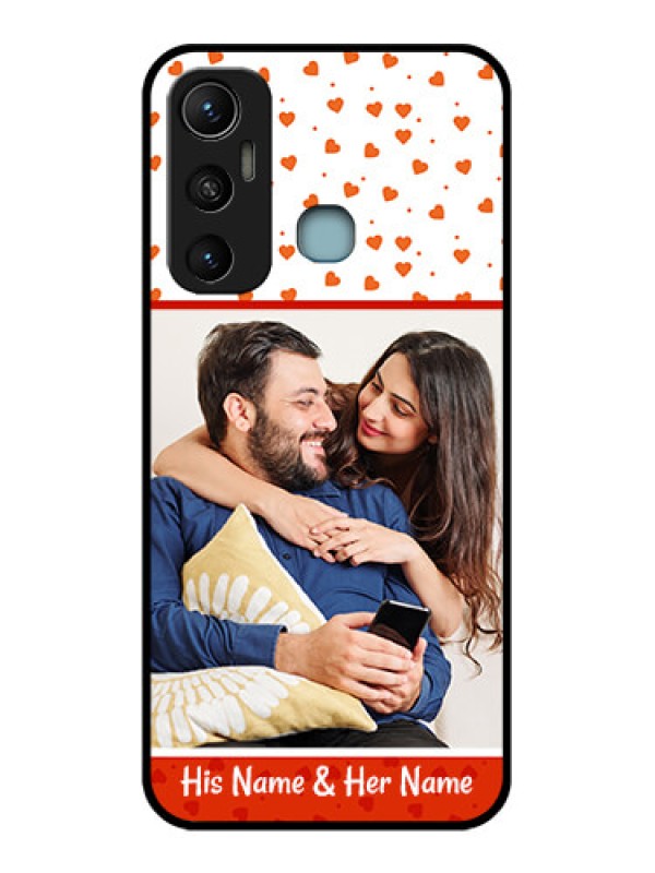 Custom Infinix Hot 11 Custom Metal Phone CaseOrange Love Symbol Design