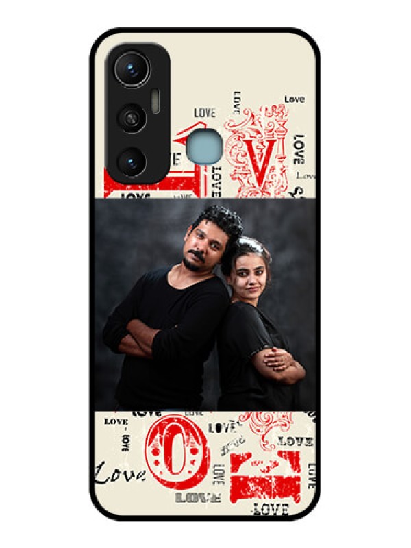 Custom Infinix Hot 11 Custom Metal Phone CaseTrendy Love Design Case