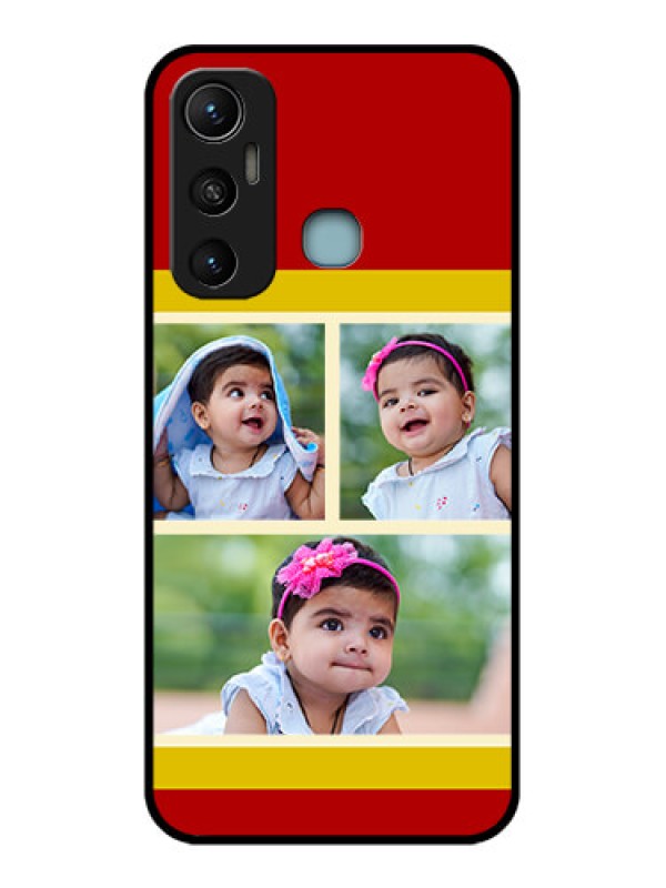 Custom Infinix Hot 11 Custom Metal Phone CaseMultiple Pic Upload Design