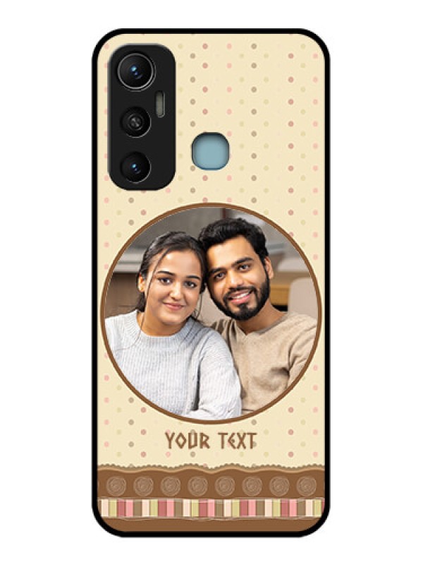 Custom Infinix Hot 11 Custom Metal Phone CaseBrown Dotted Mobile Case Design