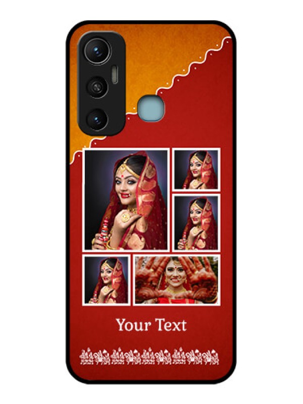 Custom Infinix Hot 11 Custom Metal Phone CaseWedding Pic Upload Design