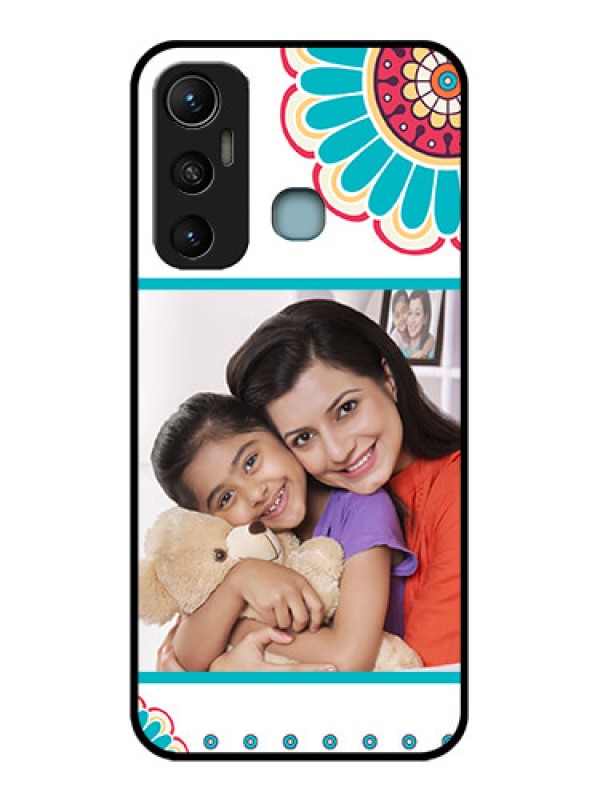 Custom Infinix Hot 11 Custom Metal Phone CaseFlower Design