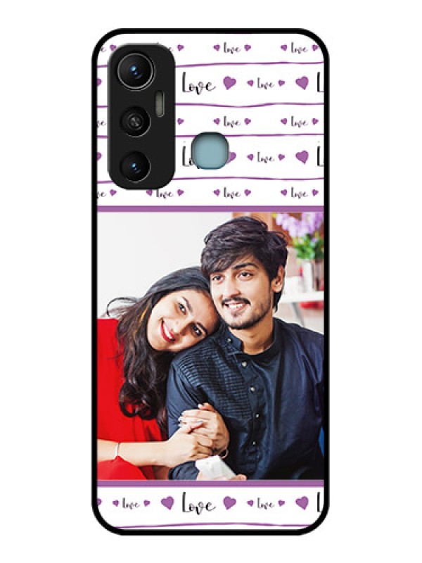 Custom Infinix Hot 11 Custom Metal Phone CaseCouples Heart Design