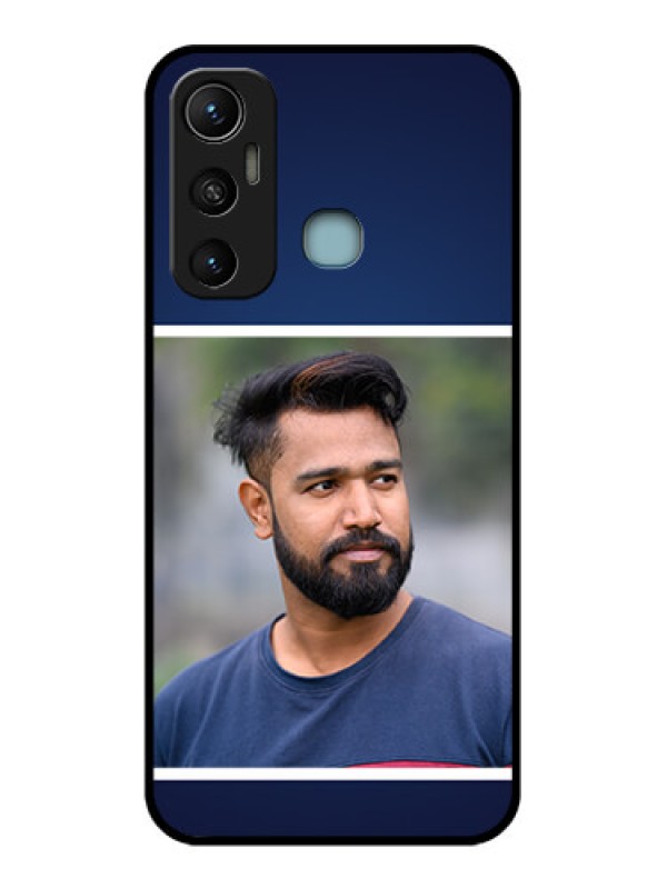 Custom Infinix Hot 11 Custom Metal Phone CaseSimple Royal Blue Design