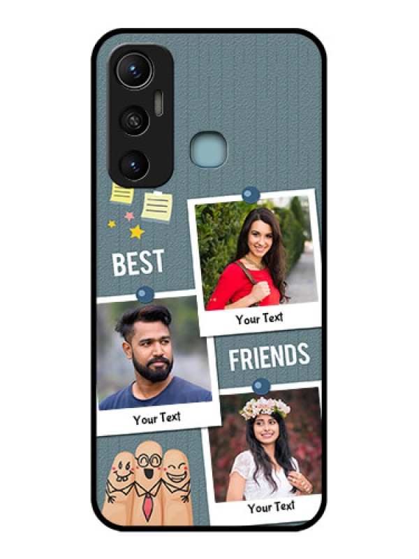 Custom Infinix Hot 11 Custom Metal Phone CaseSticky Frames And Friendship Design
